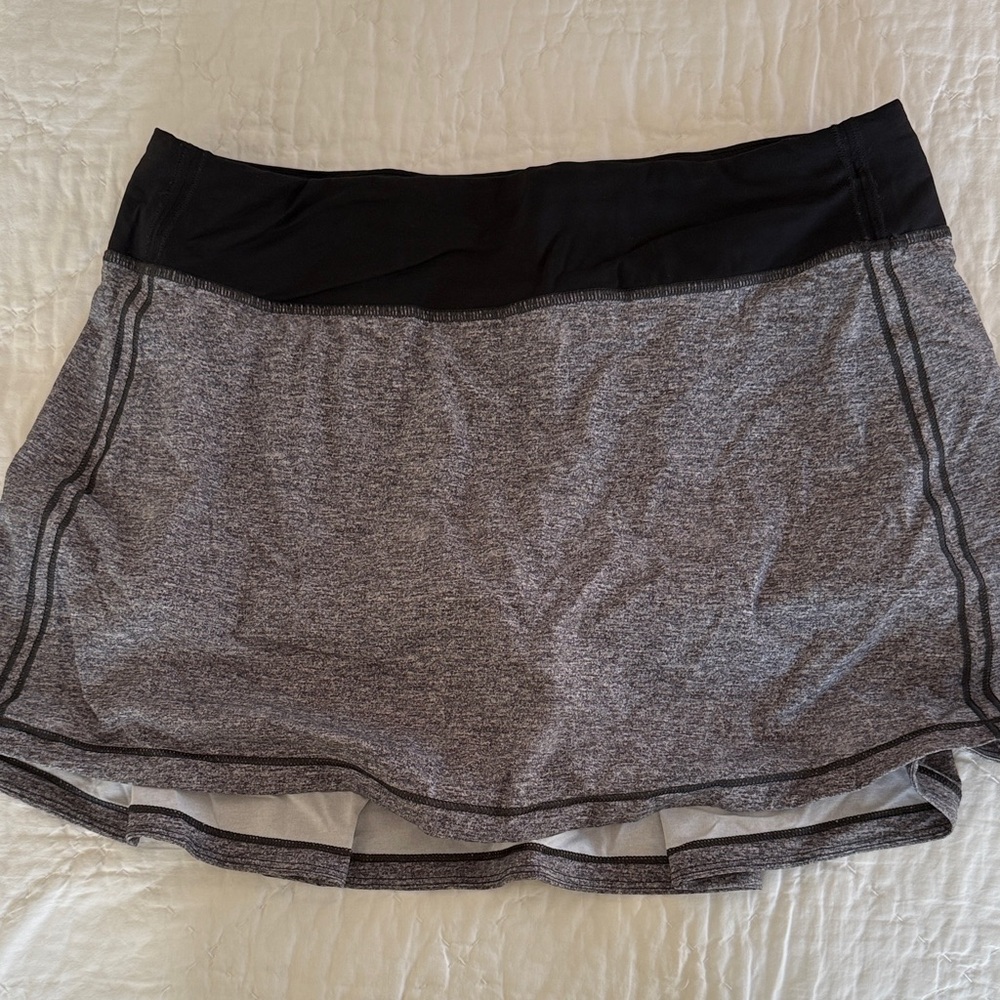 Lululemon Gray and Black tennis Skirt